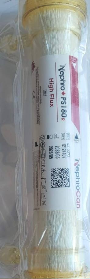 Полісульфоновий високопоточний гемодіалізатор NephroPS180R 1,8 м2, стерилізований гама-опроміненням